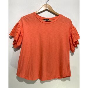 Lauren ralph Lauren black label cottage core embroidery ruffle summer women L